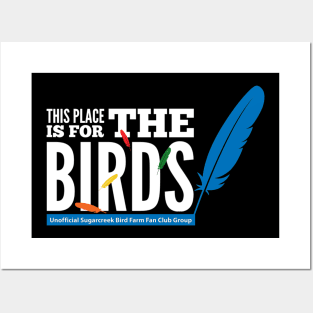 For the Birds - white type Posters and Art